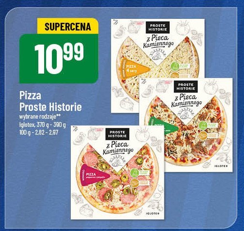 Pizza pepperoni z jalapeno Iglotex proste historie z pieca kamiennego promocja