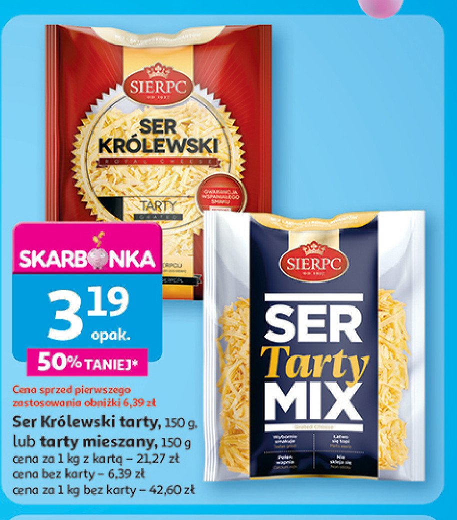 Ser żółty tarty mix Sierpc promocja w Auchan
