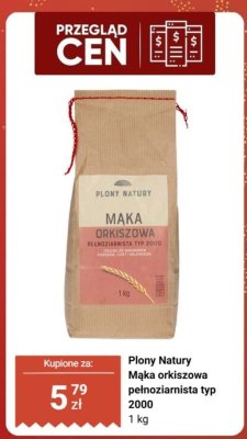 Mąka orkiszowa pełnoziarnista typ 2000 promocja w Biedronka