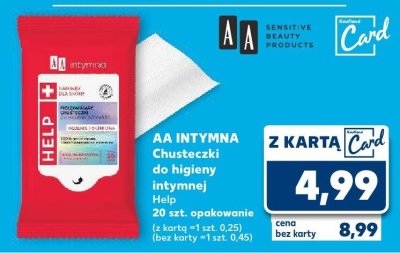 Chusteczki do higieny intymnej AA Intymna Help promocja w Kaufland