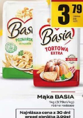 Mąka Basia różne rodzaje promocja w Supeco