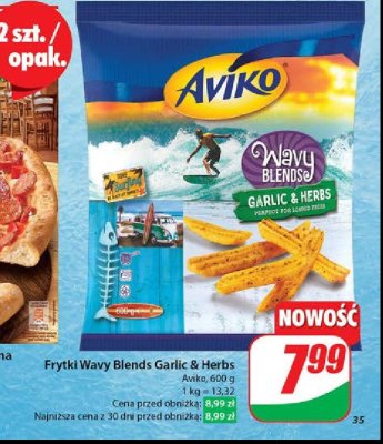 Frytki wavy garlic & herbs Aviko promocja