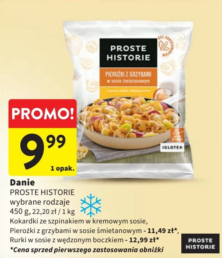 Kokardki ze szpinakiem Iglotex proste historie promocja w Intermarche