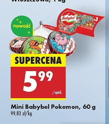 Ser mini pokemon BABYBEL promocja w Biedronka