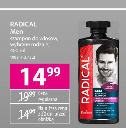 Szampon przeciw wypadaniu w艂os贸w Radical men promocja