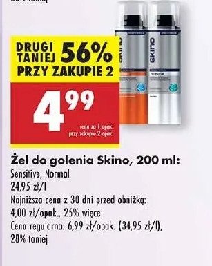 Żel do golenia normal Skino promocja