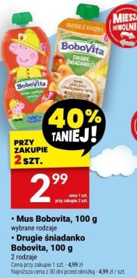 Mus Bobovita, 100 g promocja w Twój Market