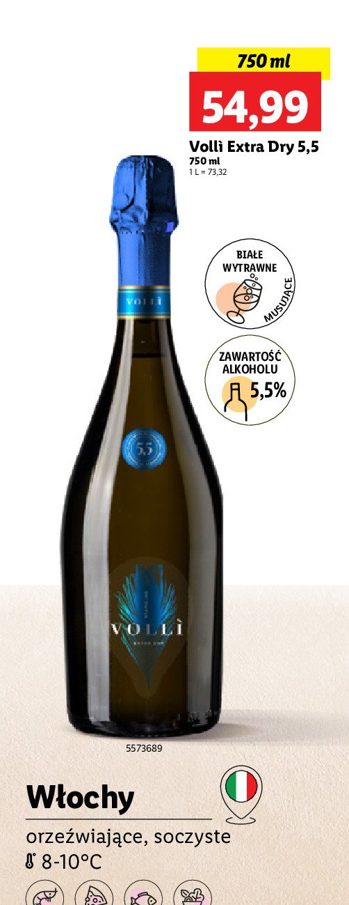 Wino Volli extra dry promocja w Lidl