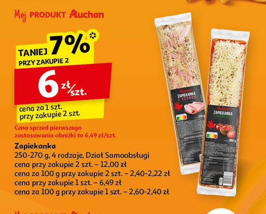 Zapiekanka z kurczakiem Auchan promocja