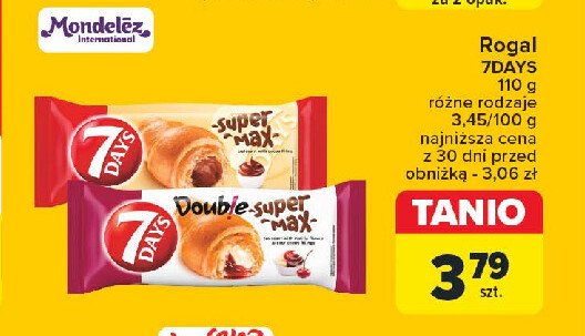 7 Days Super Max - rogal z nadzieniem kakaowym promocja w Carrefour Market