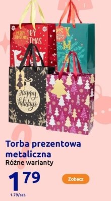 Torba prezentowa metaliczna różne warianty promocja w Action
