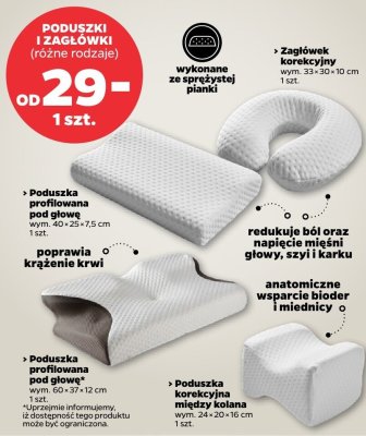 Poduszki i zagłówki, różne rodzaje promocja w Netto