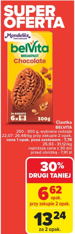 Ciastka czekoladowe Belvita promocja
