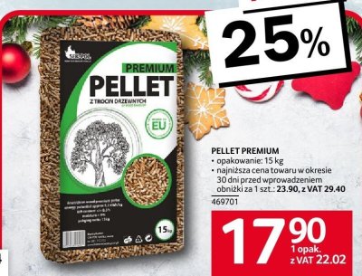 Pellet premium opakowanie 15 kg promocja w Selgros