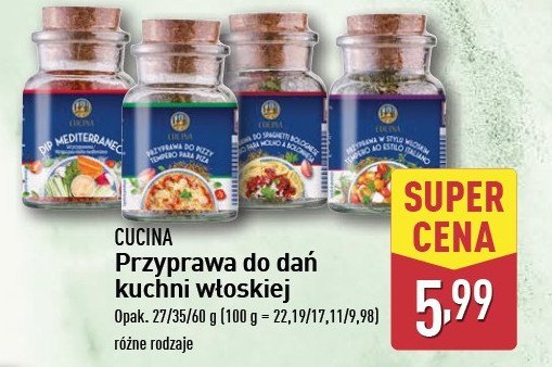 Przyprawa do spaghetti Cucina promocja w Aldi