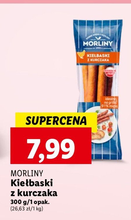 Kiełbaski z kurczaka Morliny promocja