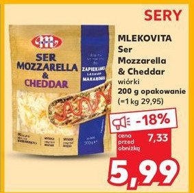 Ser wiórki mozzarella & cheddar Mlekovita promocja