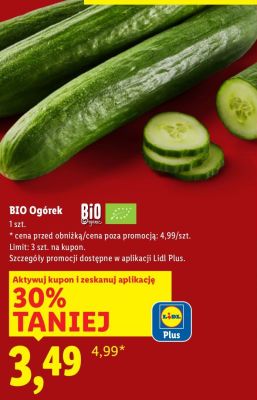 BIO ogórek promocja w Lidl