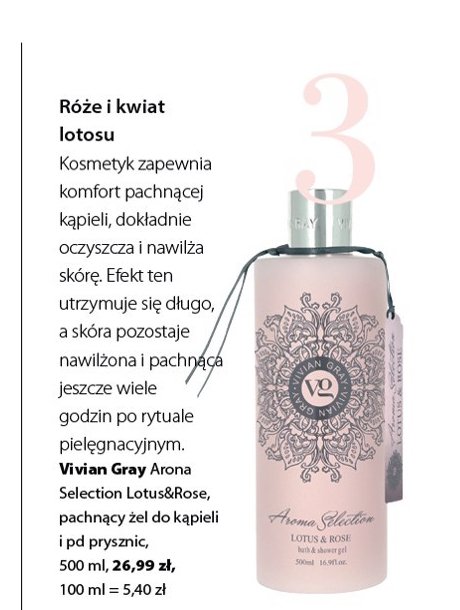 Mleczko do ciała lotus & rose Vivian gray aroma selection promocja