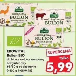 Bulion warzywny w kostkach bezglutenowy Ekowital promocja w Kaufland