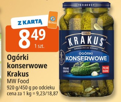 Ogórki konserwowe Krakus MW Food promocja w Leclerc
