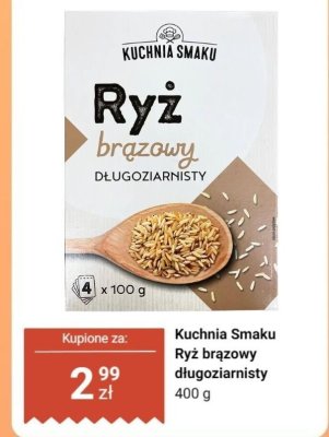 Ryż brązowy długoziarnisty Kuchnia Smaku promocja w Dino
