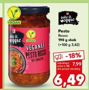 Pesto rosso K-take it veggie promocja w Kaufland