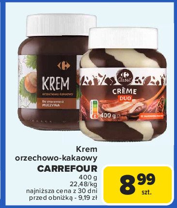 Krem kakaowo-orzechowy Carrefour promocja w Carrefour