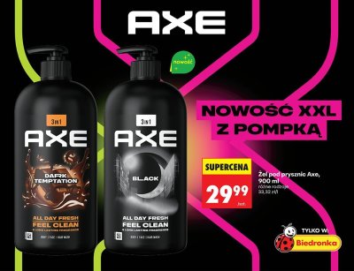 Żel pod prysznic Axe 900 ml różne rodzaje promocja w Biedronka