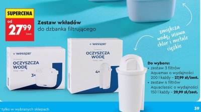 Zestaw 4 filtrów Aquaclassic Wessper promocja w Biedronka