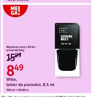 Lakier do paznokci nr 34 Wibo extreme nails promocja
