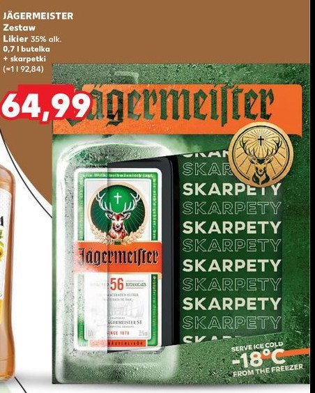 Likier + skarpety Jagermeister promocja w Kaufland