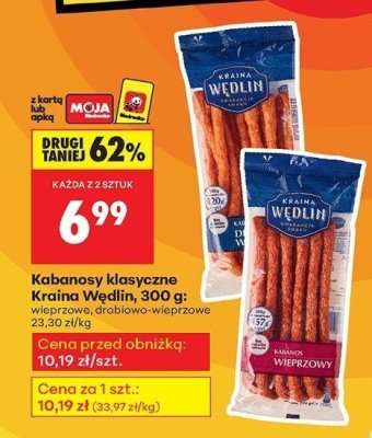 Kabanosy klasyczne drobiowo-wieprzowe promocja w Biedronka