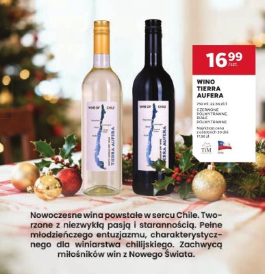 Wino Tierra Aufera czerwone półwytrawne promocja w Stokrotka