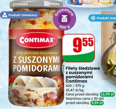 Filety śledziowe z suszonymi pomidorami Contimax promocja w Dino