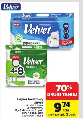 Papier toaletowy Velvet promocja w Carrefour Market