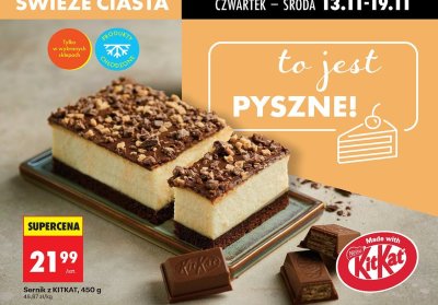 Sernik z z KitKat, 450 g promocja w Biedronka