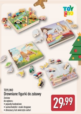 Drewniane figurki do zabawy TOYLINO promocja w Aldi