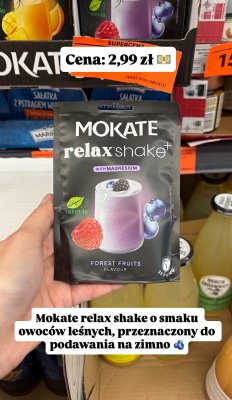 Koktajl Mokate relax shake Forest Fruits promocja w Biedronka