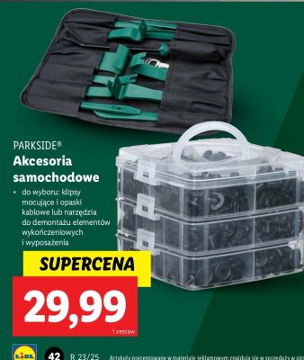 Klipsy mocujące i opaski kablowe Parkside promocja