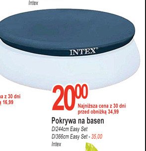 Pokrywa na basen easy set 366 cm Intex easy set promocja