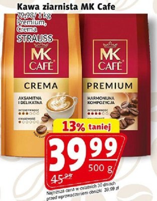 Kawa ziarnista MK Cafe Premium promocja w Prim Market