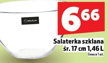 Salaterka szklana śr. 17 cm 1,46L promocja w TOPAZ