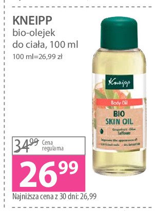 Bio-olejek do ciała Kneipp promocja
