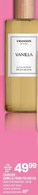 Perfumy CHANSON VANILLA FROM POLYNESIA woda perfumowana 100 ml promocja w Drogerie Natura
