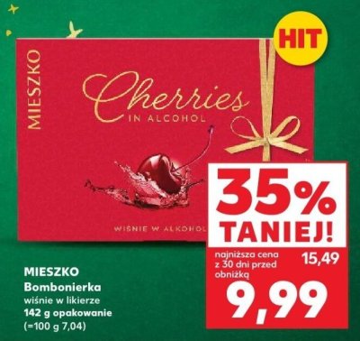 Bombonierka Cherries wiśnie w likierze  promocja w Kaufland