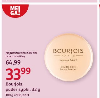 Puder sypki t01 BOURJOIS DEPUIS 1863 promocja w Rossmann