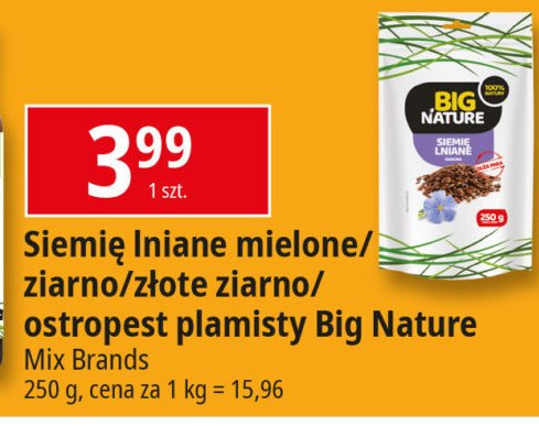 Ostropest plamisty Big nature promocja
