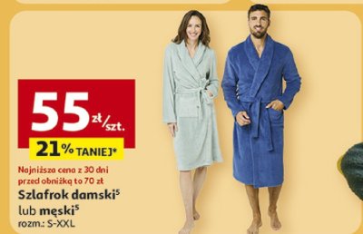 Szlafrok damski lub męski promocja w Auchan