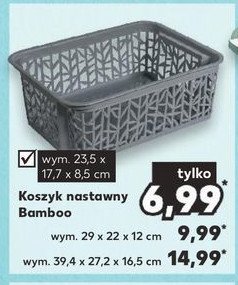Kosz nastawny bamboo 23.5 x 17.7 x 8.5 cm promocja